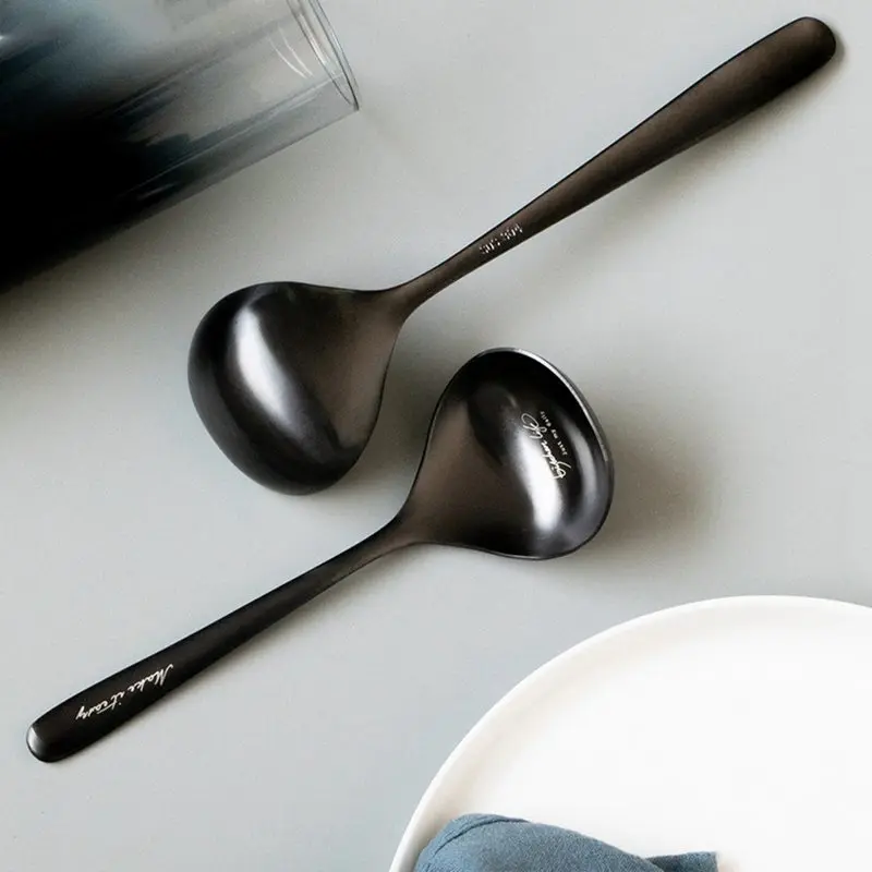 

Новинка 2021, ложка из нержавеющей стали, кухонная утварь, инструмент для приготовления супа, чайная ложка для кейтеринга, длинная ручка, ложк...