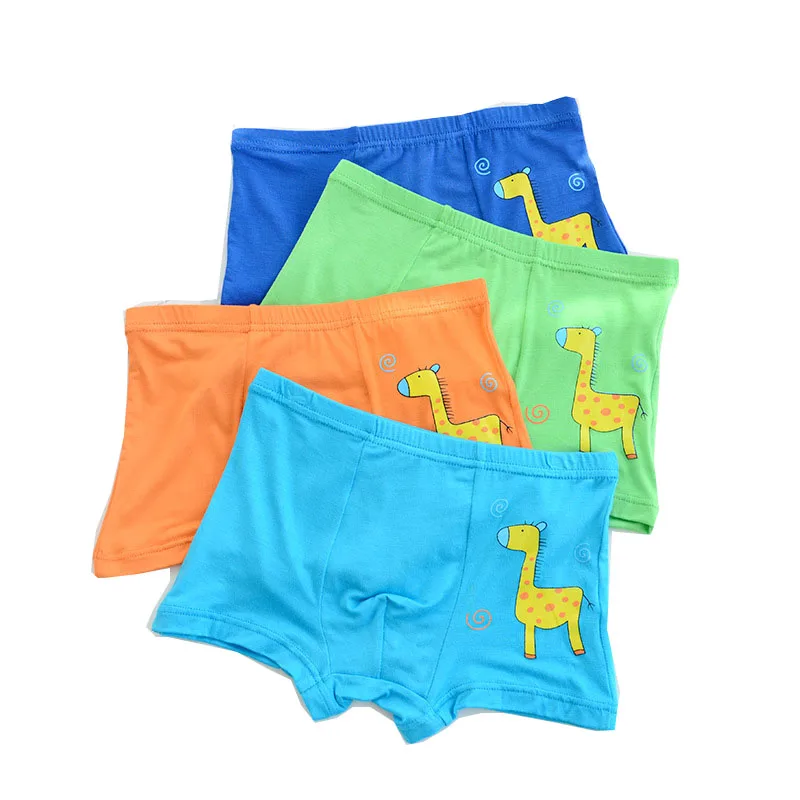 5 шт./лот 100% детские трусики Мягкое хлопковое нижнее белье милые с рисунком