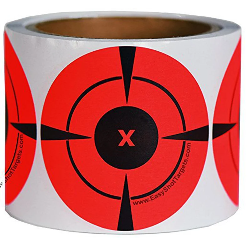 

125pcs Gun Shooting Red Dot Target Shooting Sticker Bow And Arrow Dart Aiming Outdoor Entertainment Toy Fluorescent Sticker