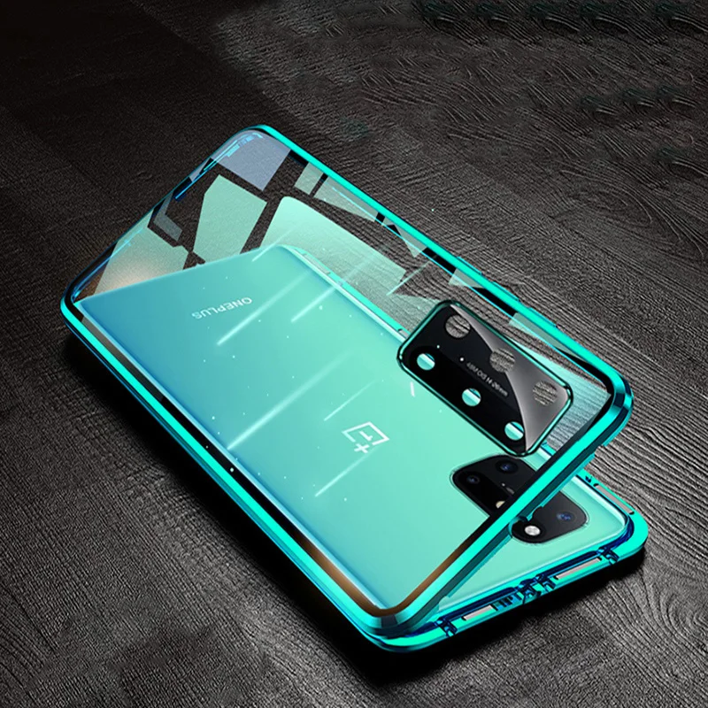 

Магнитный чехол для Oneplus 8T One Plus 8t Oneplus 8 Pro, чехол для телефона s, стеклянный чехол, металлический чехол с крышкой для объектива