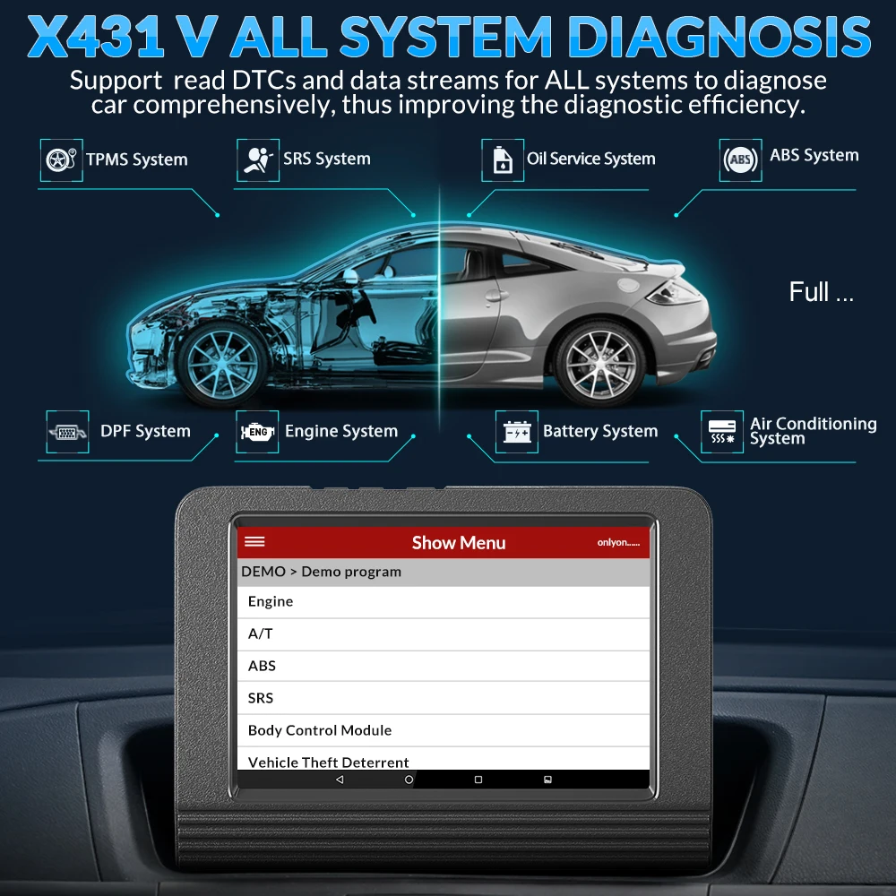 Диагностический сканер LAUNCH X431 V PRO 2021 автомобильный считыватель кодов OBD2
