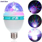 Цветной Вращающийся сценический диско-светильник E27, 3 Вт, RGB ампульная лампа, лампа для вечеринки, декоративная игрушка для дома, светодиодный светильник