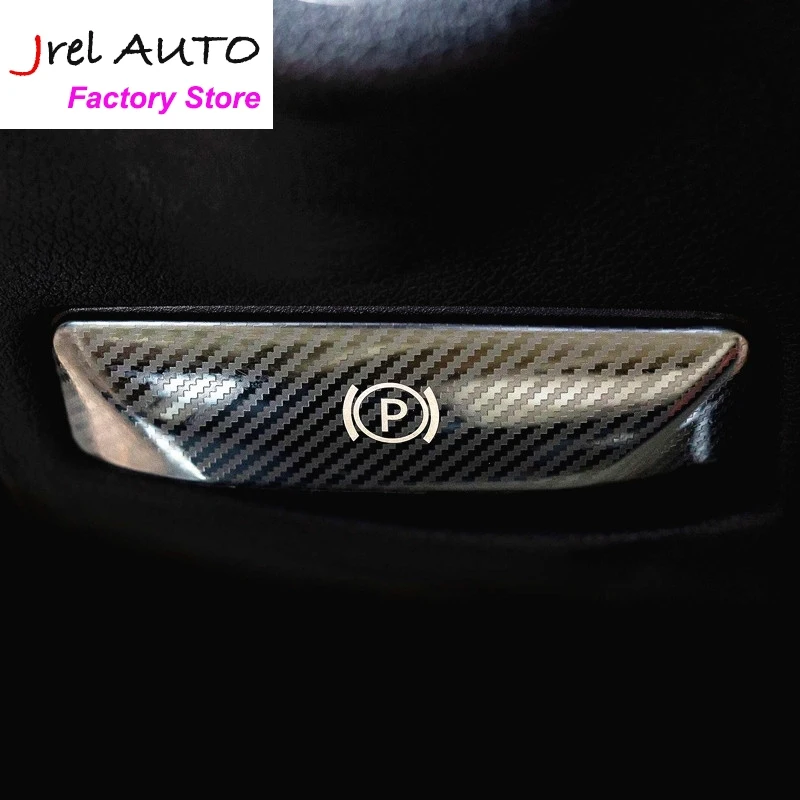 

JREL Car Dashbord Foot Brake Release Switch Cover Electronic Handbrake Frame Trim For Mercedes Benz C E Class W204 W212 GLK X204
