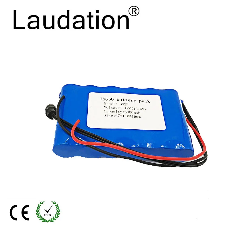 Бесплатная доставка 3S BMS 11 1 V 6.8Ah 12 6 6800 mAh 12V Портативный Перезаряжаемый литиевый