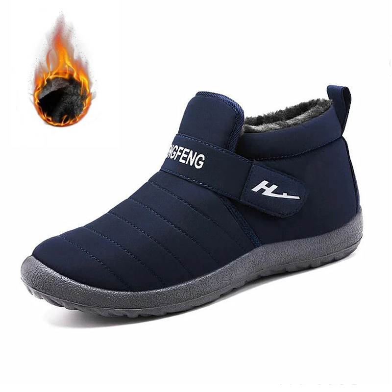 

Зимние ботинки, мужская обувь, теплые бархатные ботильоны для мужчин; Теплые ботинки высокого качества; Водонепроницаемый Non-Slip унисекс раз...