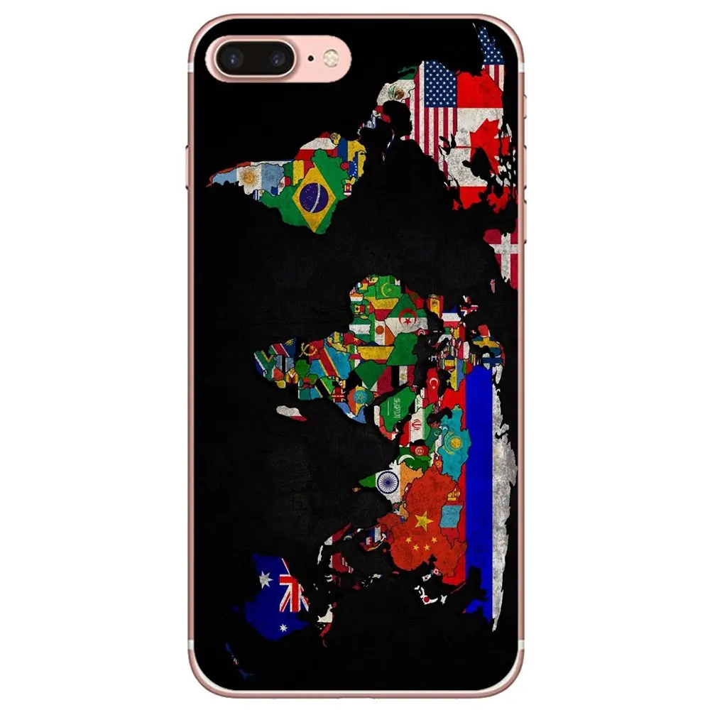 Для iPhone 10 11 12 13 Mini Pro 4S SE 5C 6 6S 7 8 X XR XS Plus Max 2020 чехол для телефона Античная Карта мира