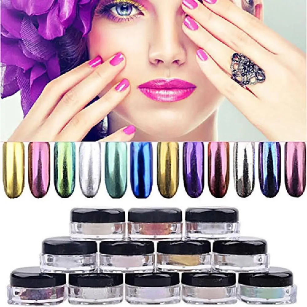 

50% Hot Sale Fashion Shinning Mirror Chrome Effect Gorgeous Nail Art Dust Glitter Powder