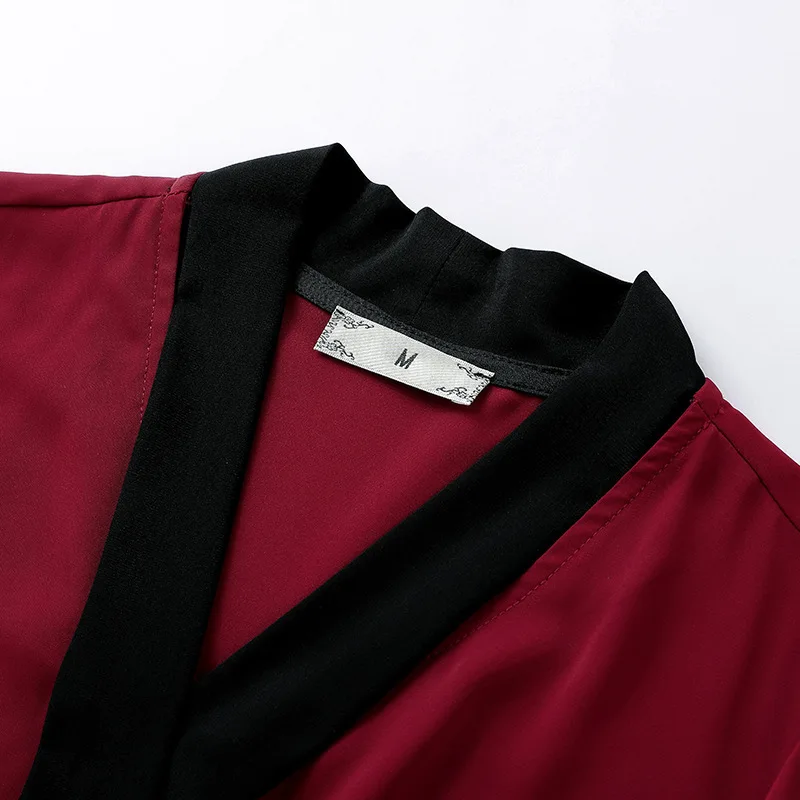 

Women Ladies Shirt And Tops Long Sleeve Oversize Korean Fashion Work Vintage Red Chiffon Blouses Plus Size 3xl 4xl 5xl Spring