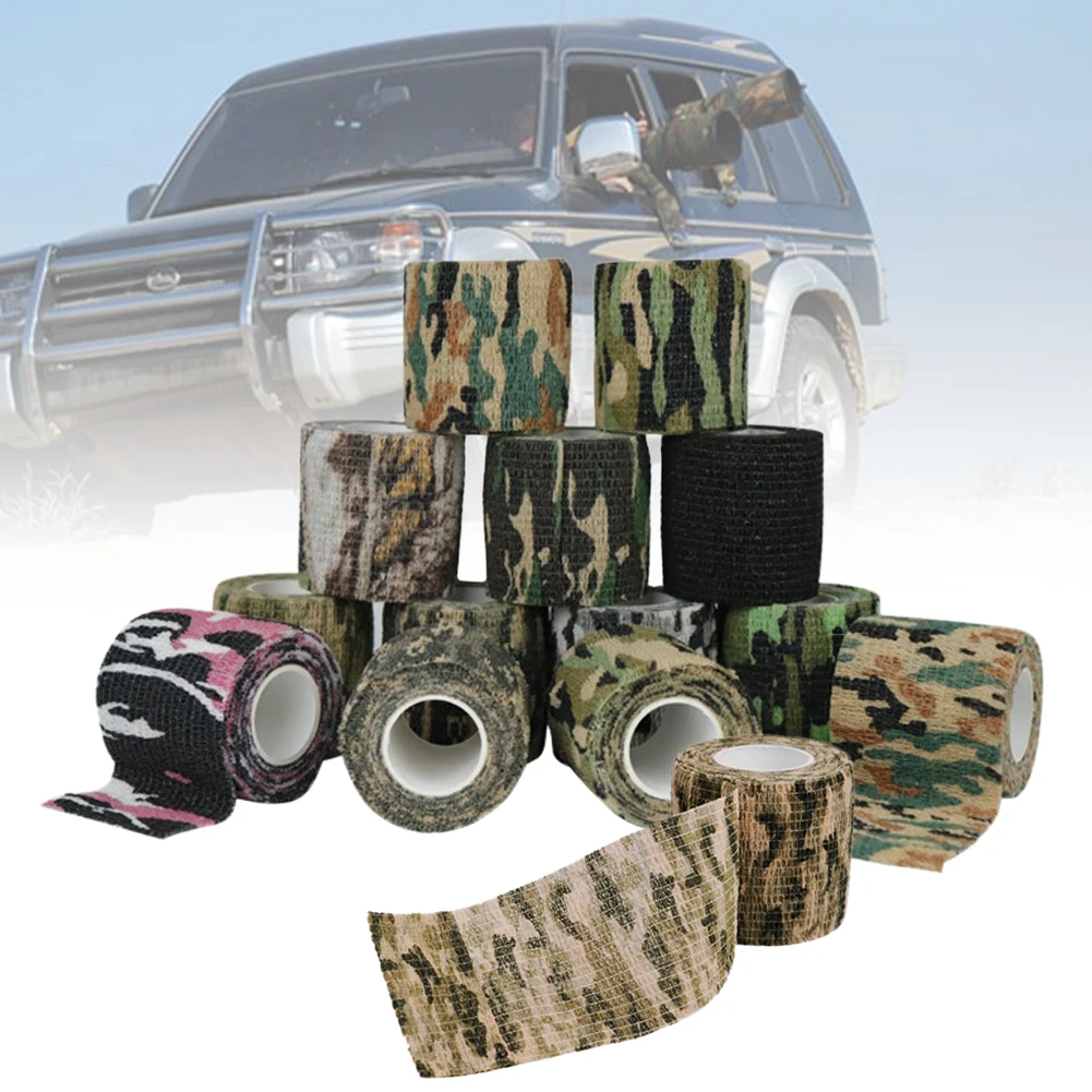

4.5m Non-Woven Camo Tape Multi-functional Self-Adhesive Camouflage Tape for Bicycle Hunting Riding Self-Adhesive Car Accessories