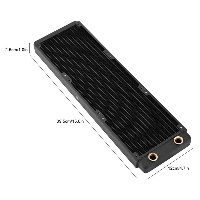 

FREEZEMOD TSRP-BP 360 360mm Computer Pc Water Cooler 360mm Brass Radiator for 12cm Fan Cpu Heatsink G1/4 Computer Accessories