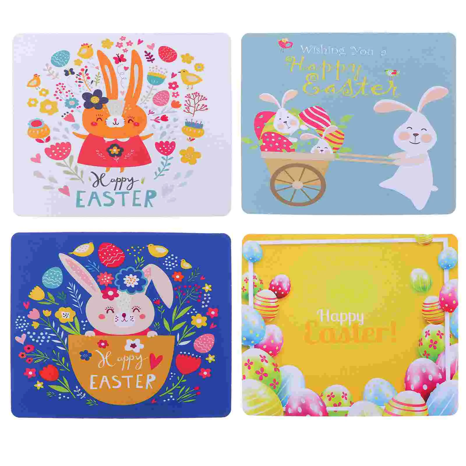 

4 шт., Нескользящие резиновые коврики с пасхальным рисунком