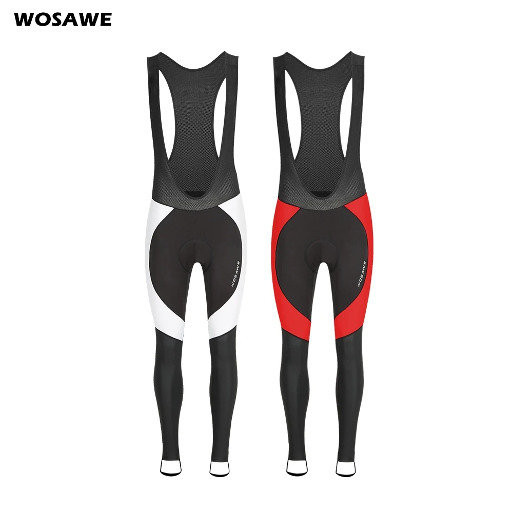 

WOSAWE Cycling Bib Long Tights Men 3D Gel Pad Road Bike MTB Racing Trousers Winter Windproof Anti-sweat