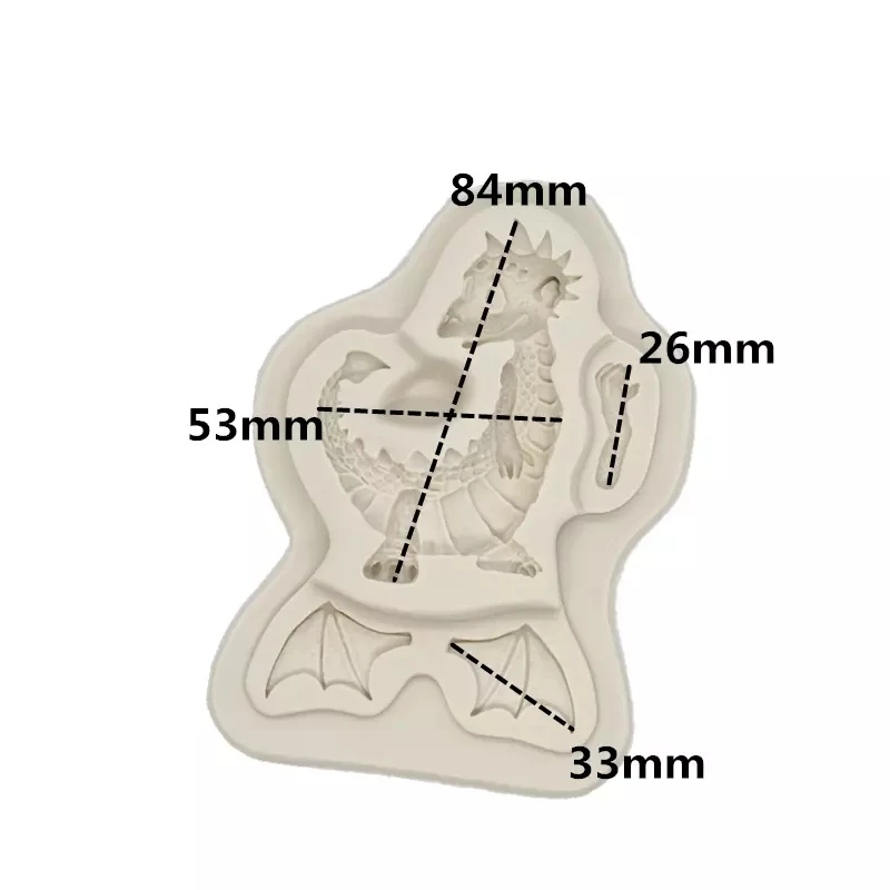 

Cute Wing Dinosaur Silicone Fondant Chocolate Aroma Stone Ornaments Mold For Pastry Cup Cake Decorating Kitchen Accessories