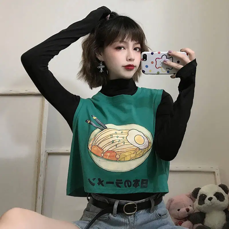 Женская футболка осень школьница свободные ins маленькие свежие “best friend”