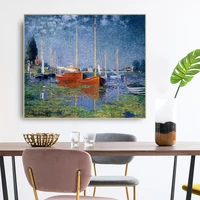 citon claude monet%e3%80%8ared boats at argenteuil%e3%80%8bcanvas oil painting world famous artwork picture wall decor modern home decoration