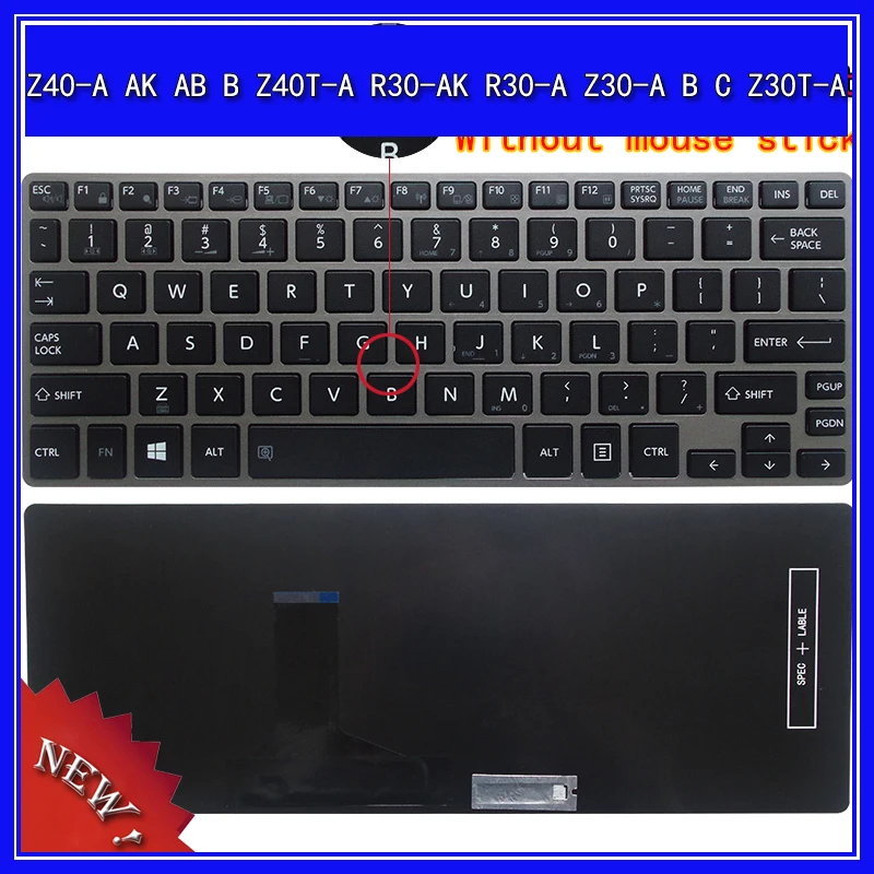 Клавиатура для ноутбука Toshiba Z40-A AK AB B Z40T-A R30-AK R30-A C Z30-A