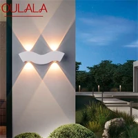oulala outdoor white wall light led modern waterproof sconces lamp for home balcony decoration