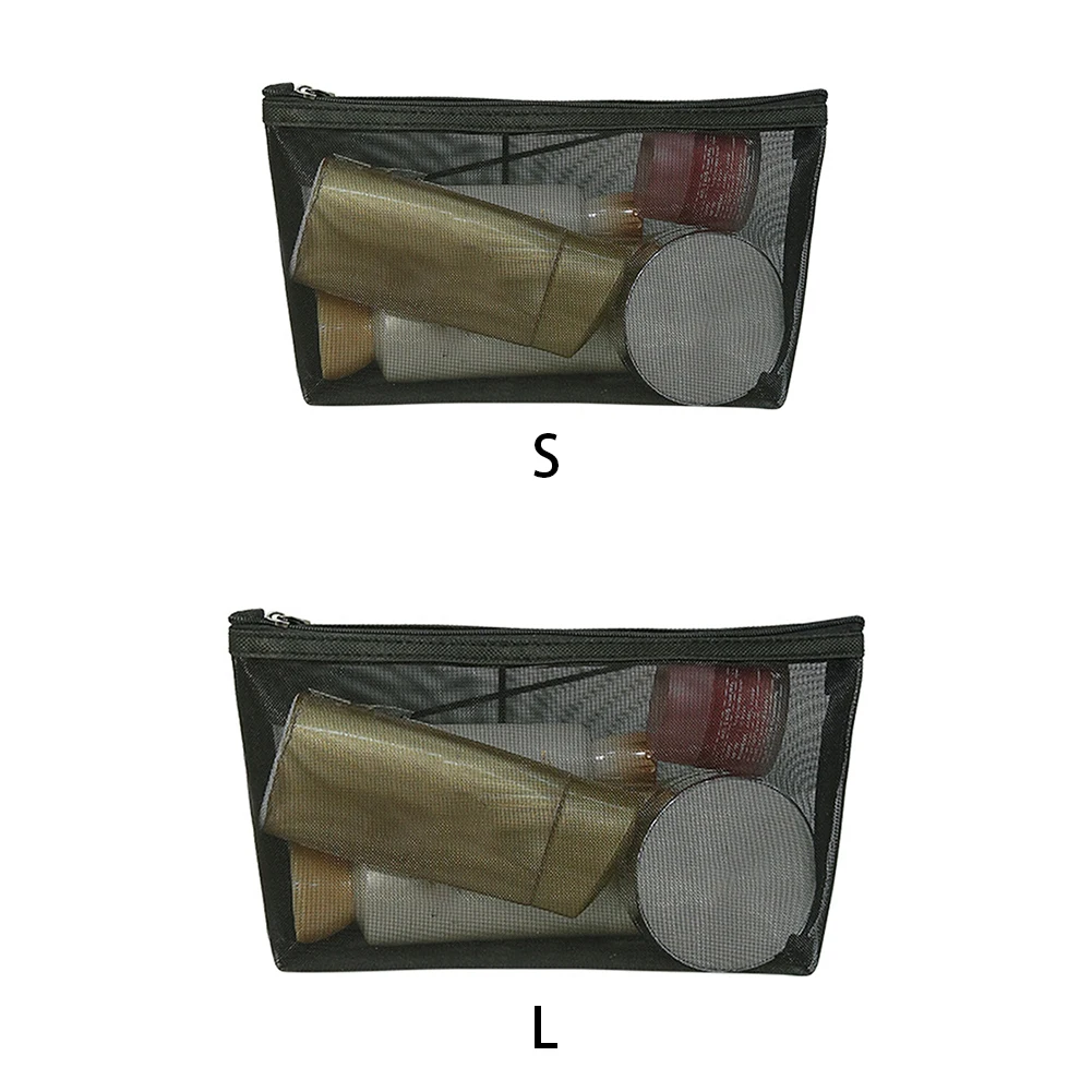 

Toiletry Cosmetic Zipper Multifunctional Women Mesh Pouch Makeup Bag Transparent Travel Storage Wash Portable Organizer