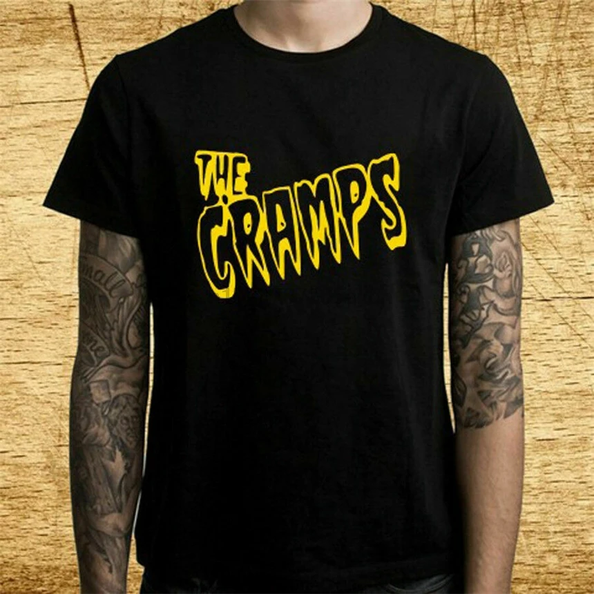 The Cramps Punk Rock Band Logo Mens Black Tshirt Size S M L Xl 2Xl 3Xl Gift Funny Tee Shirt |