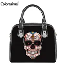 Женская сумка из ПУ кожи, с принтом в виде черепа
