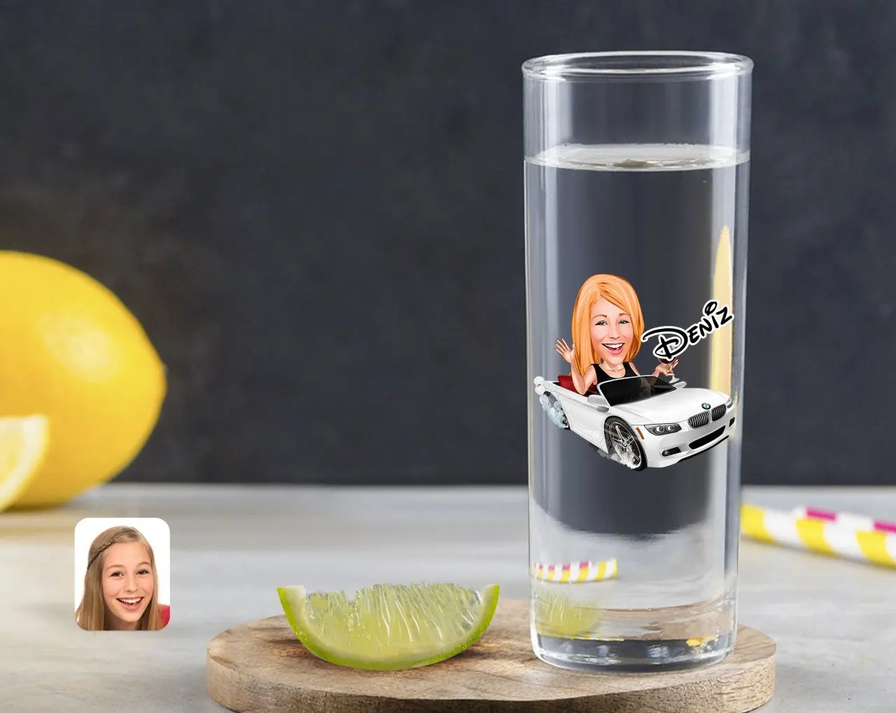 

Персонализированный красочный печатный женский босс карикатура водки барьчжоу 3