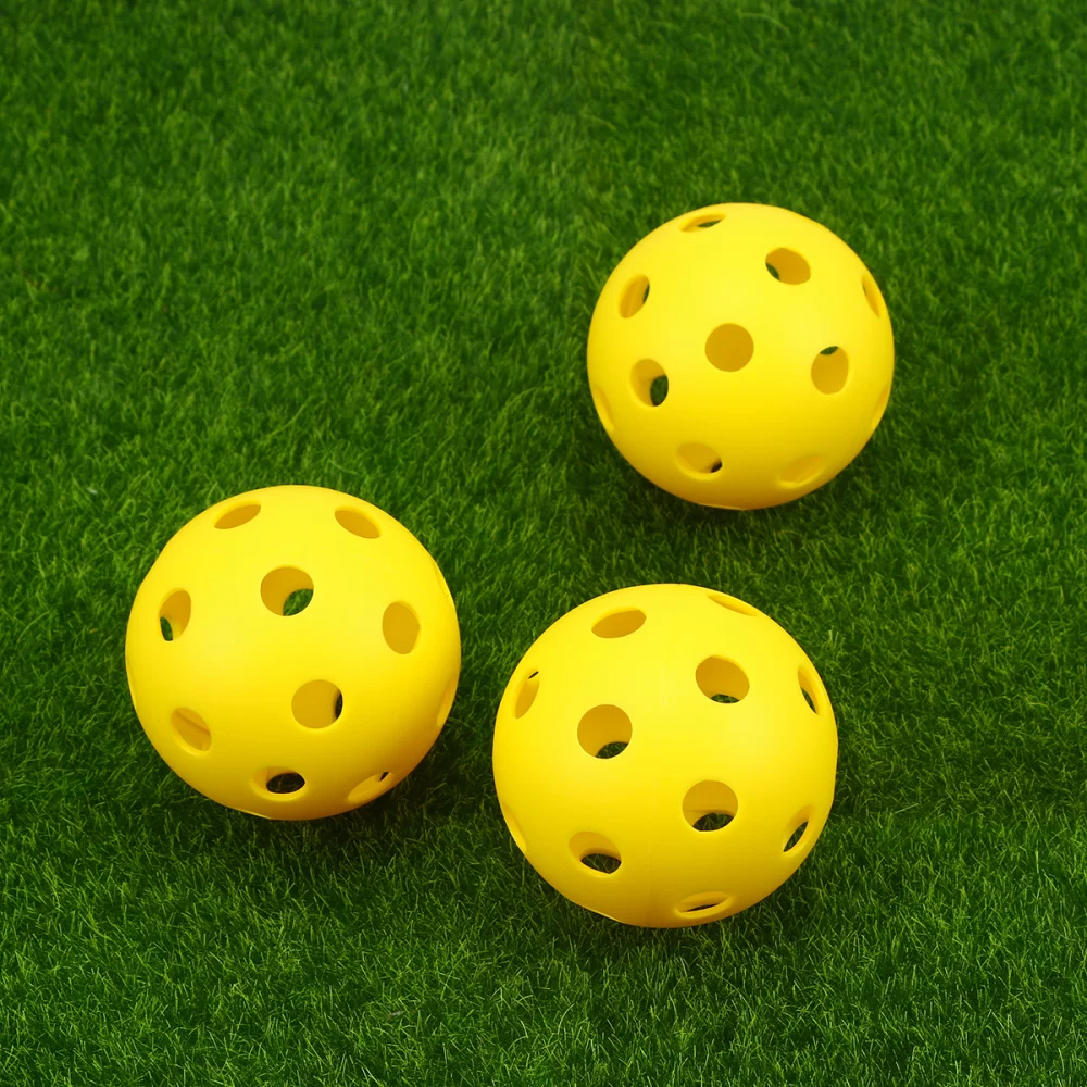 

14pcs Balls Yellow Pickleball with Holes for Indoor and Outdoor Courts