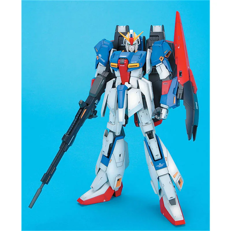 Оригинальный Bandai MG 1/100 MSZ 006 ZETA Z 2 0 с пусковой площадкой Gundam сборка экшн фигурок