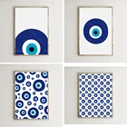 Синий волшебный глаз, принты амулет, амулет, Назар, роспись для печати, детская комната, украшение детской комнаты, плакат, геометрический, концентрат