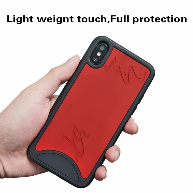 

Luxury Paris CL Red 3D Sport Shoes Bottom Texture Emboss Sneakers Phone Case For IPhone 12 Mini 11 MAX XR XS 6 7 8P Soft Cover