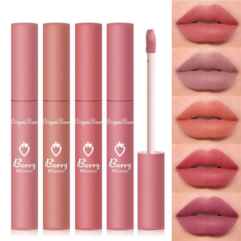 

12 Colors Moisturizing Velvet Matte Colorfast Lip Glaze Long Lasting Lipstick Beauty Hydrating Waterproof Lip Gloss Cosmetics