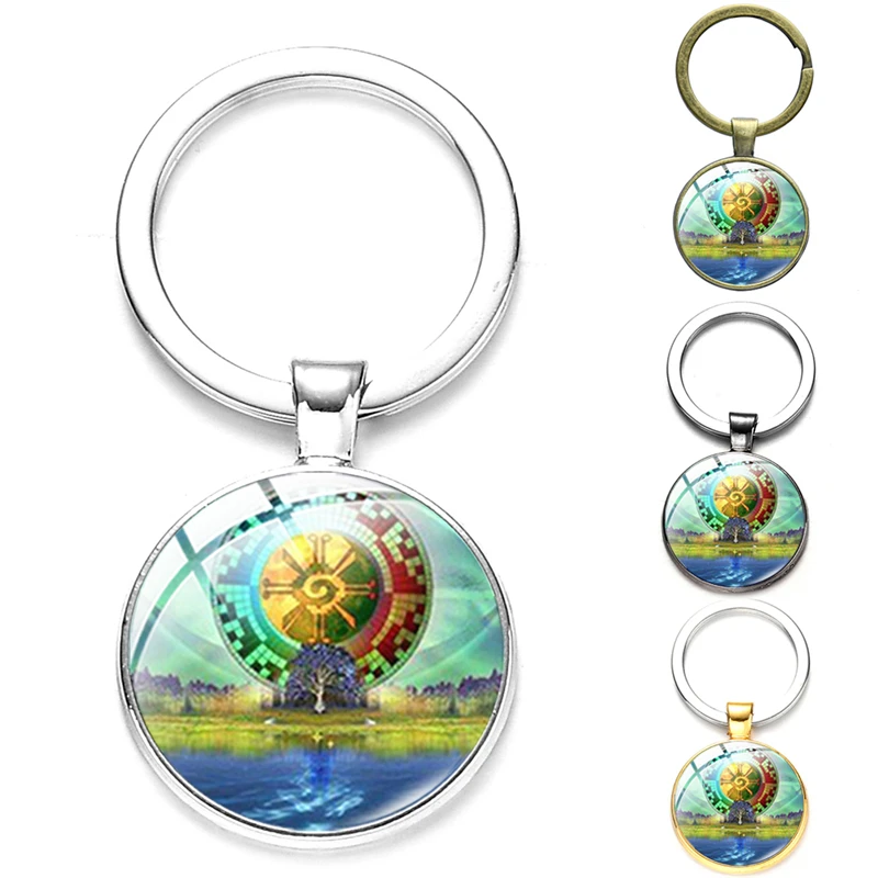 Новинка 2022 российские винтажные брелки из кабошона с художественной печатью Mayan