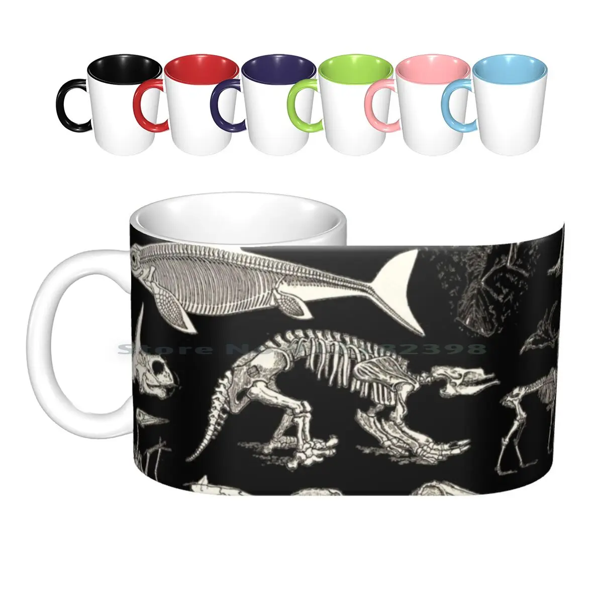 Керамические кружки Paleontology с иллюстрациями кофейные чашки кружка для молока и