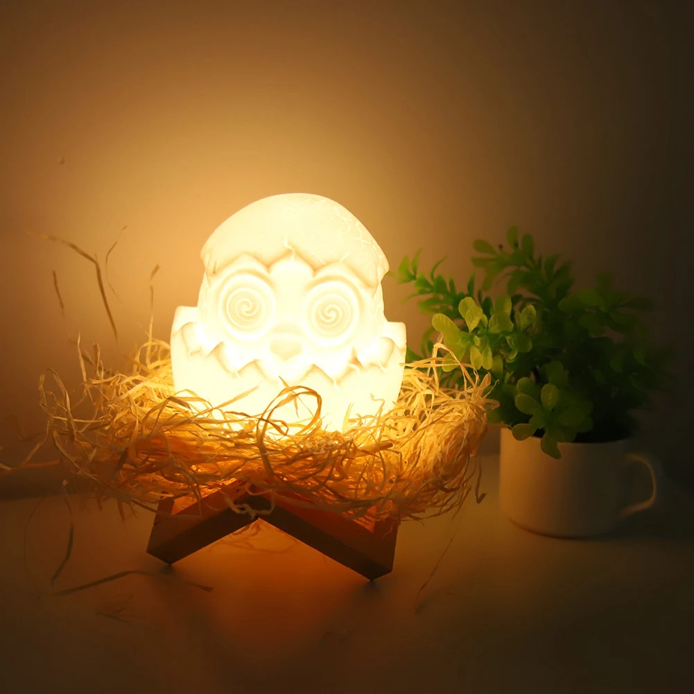LED Egg Shell Night Lamp With USB Charging For House Home Gift Light Drop shipping