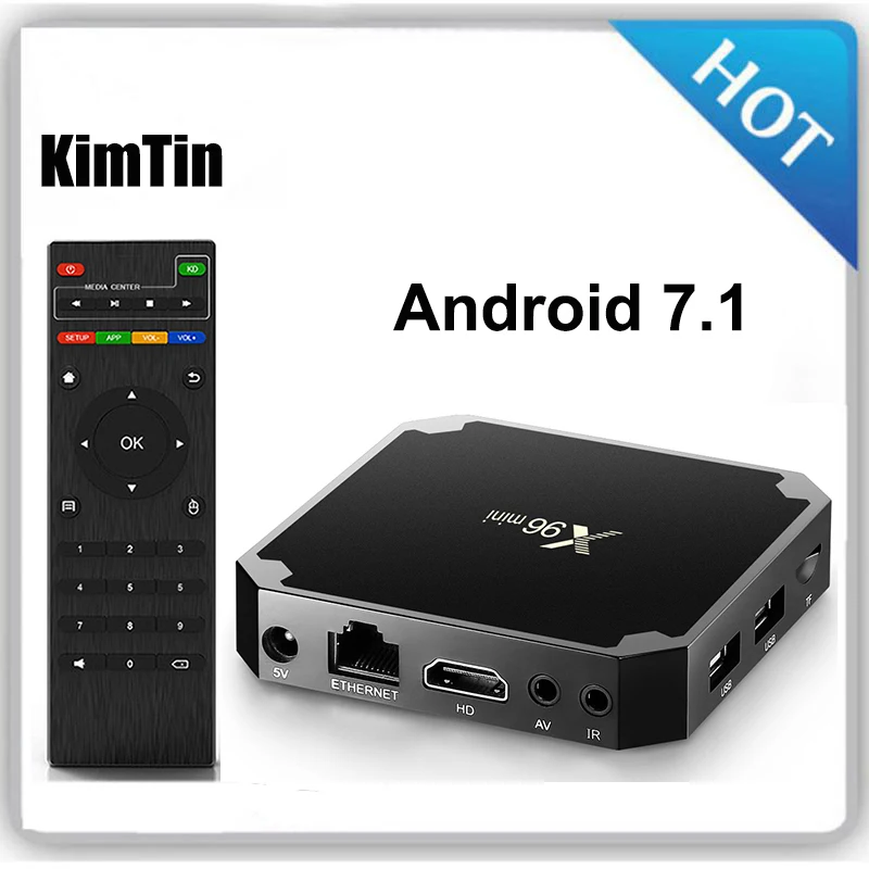

ТВ-приставка X96 на Android 7,1, 1 + 8 Гб, Wi-Fi 2,4 ГГц, HD 4K