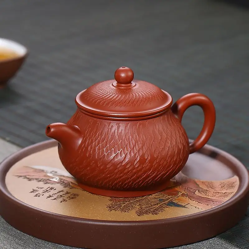 

Yixing Purple Clay Pot, Zisha, Tea Set, Drinking Utensils, Tea, Handmade, Dahongpao Pan Pot,Drinkware,Teaware,Suit Green Dark