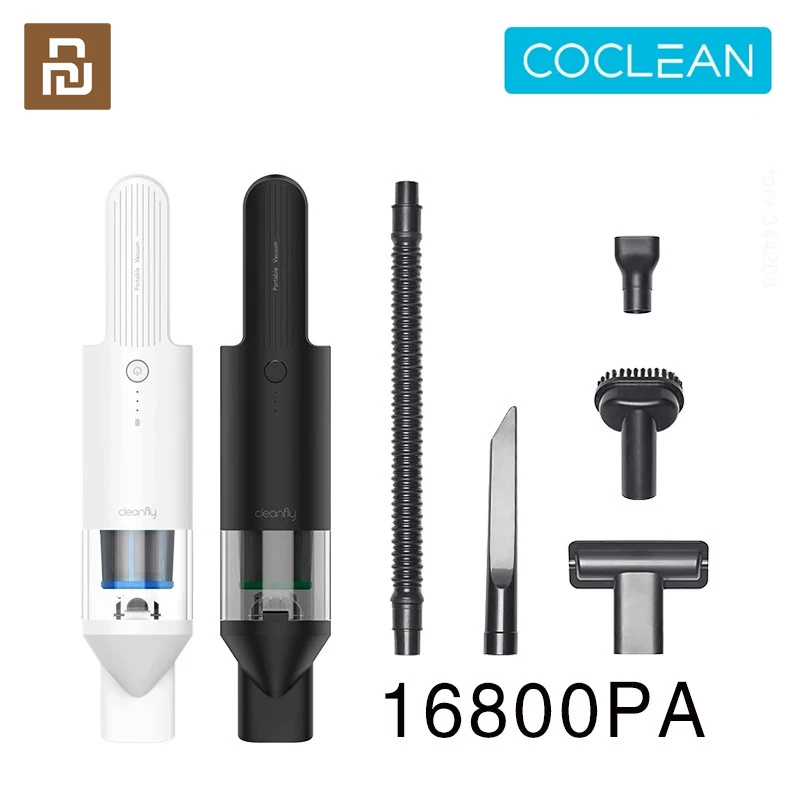 

Youpin COCLEAN Cleanfly Handheld Vacuum Cleaner FV2 for Car home Portable Wireless Dust Catcher 16800PA Strong Cyclone Suction
