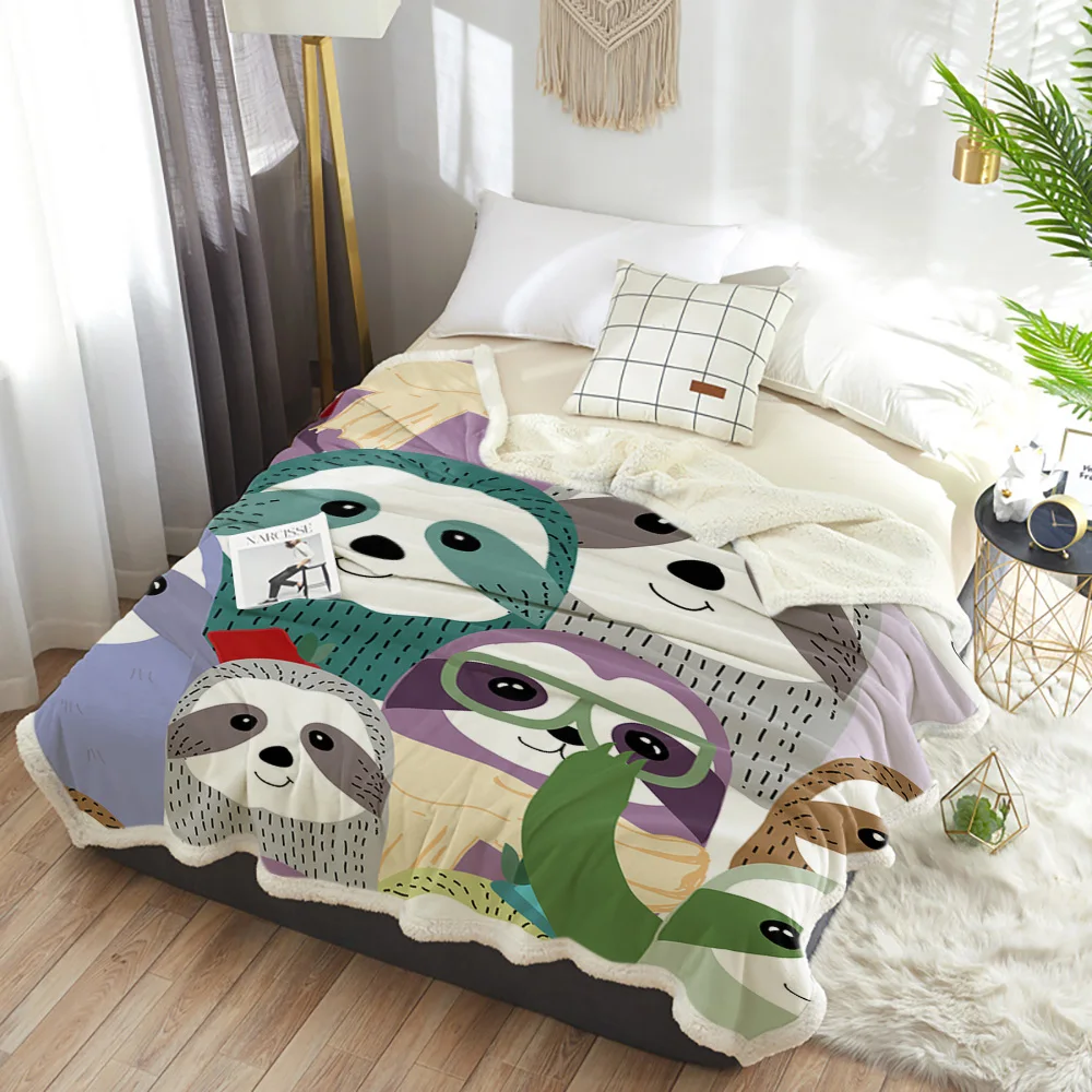 Коллекция Ленивец домашний декор одеяло из ягненка кашемира для кровати диван