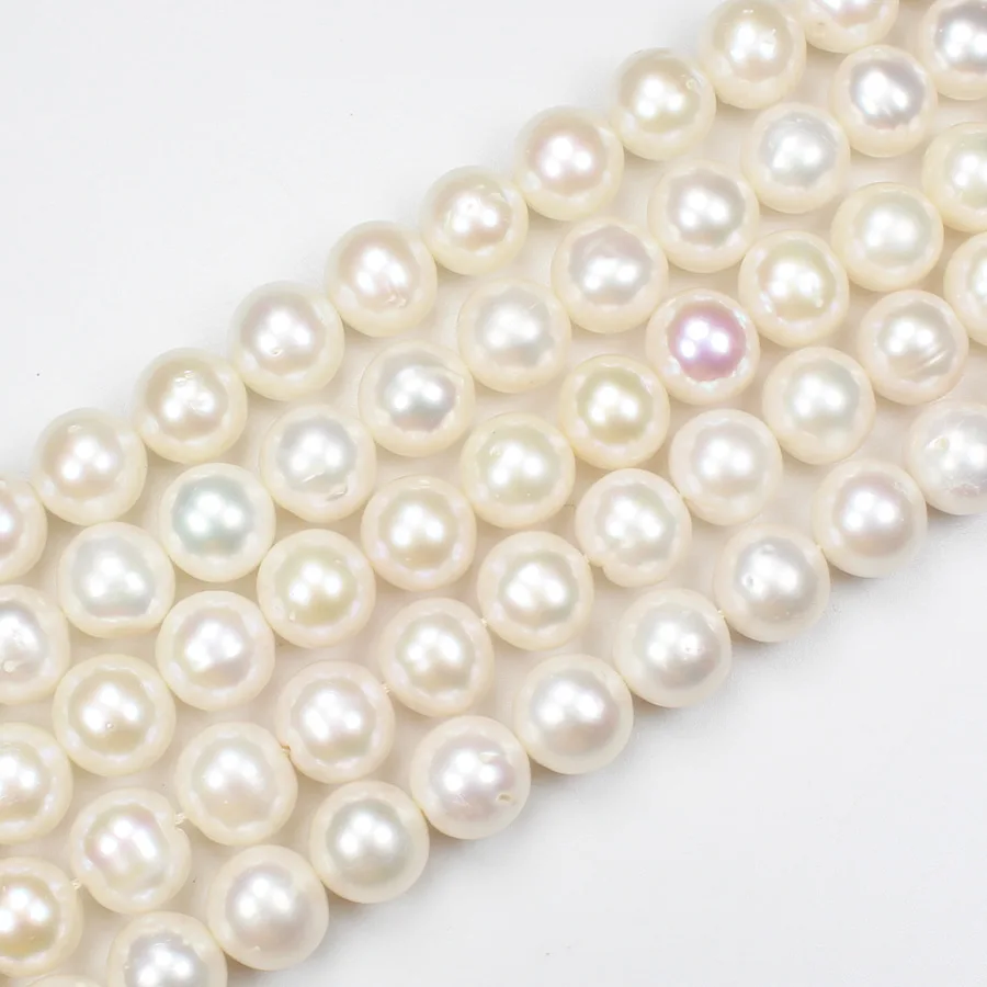 Натуральный пресноводный жемчуг 5-10 мм овальные/почти круглые бусины 14-15 дюймов