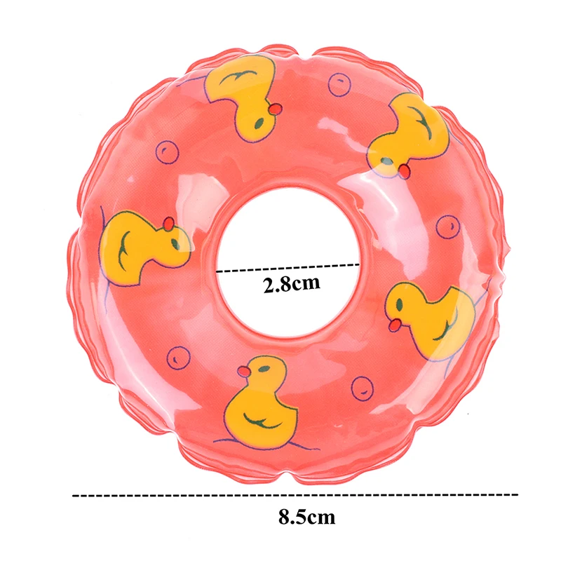 

2Pcs Dollhouse Miniature Summer Doll Swimming Ring Toys Mini Float Lifebelt Toy For Dollhouse Decals New