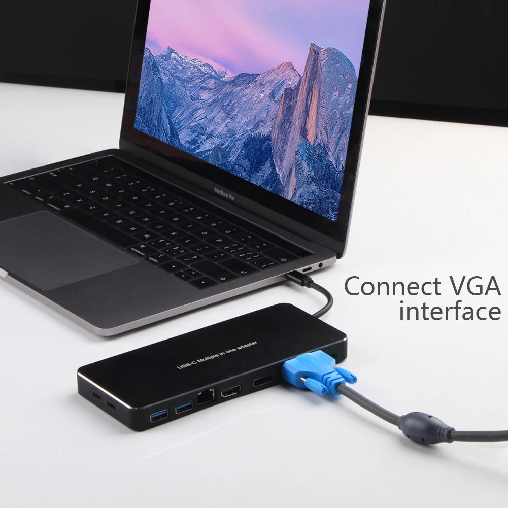 9 в 1 USB C концентратор тип-c для аудио VGA DP HDMI RJ45 Vision USB3.0 9 в 1 удлинитель концентратор конвертер док-станция для Macbook S8 Dex