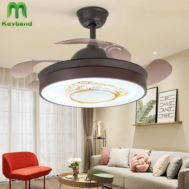 

Modern 42" Ceiling Lamps Fan With Remote Control for Bedroom 96W LED Light Variable DC Motor Speed Adjustable