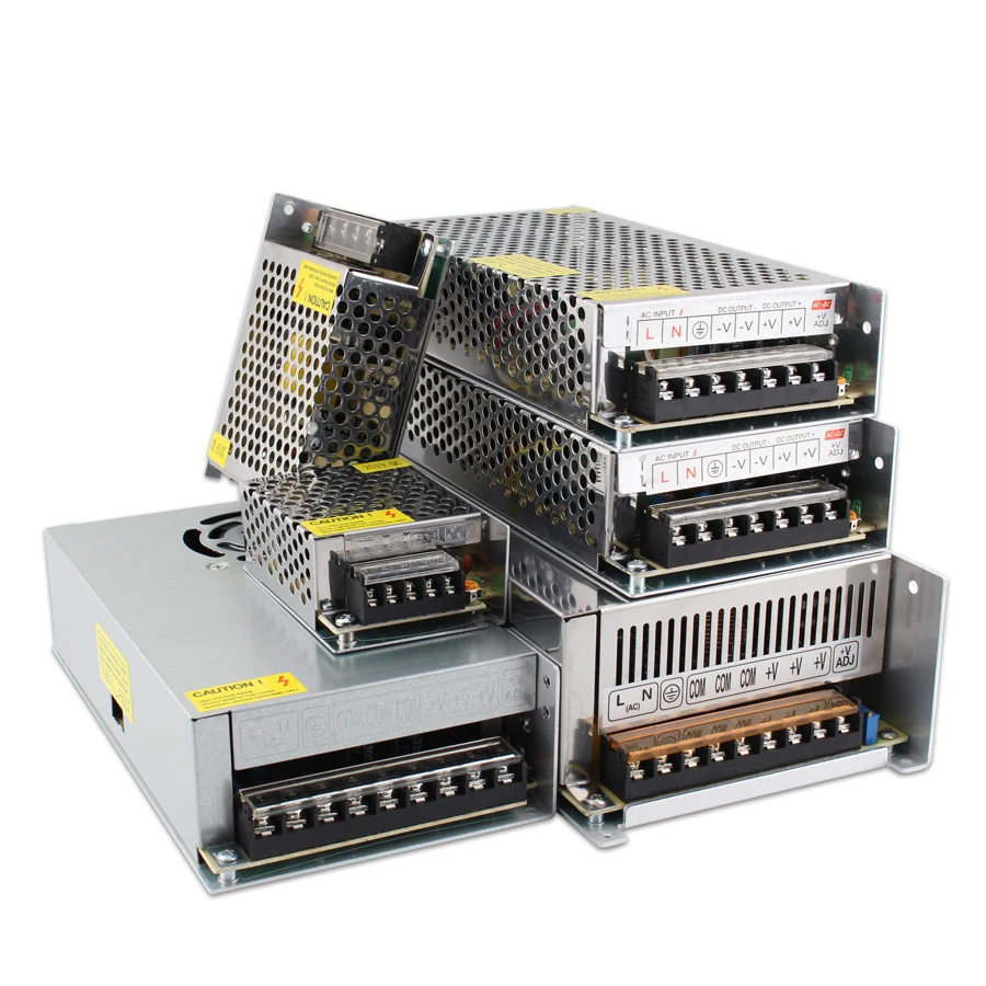 AC-DC 110 V-220 V-12 V Питание 12 V 1A 2A 3A 5A 6A 8A 10A 15A 20A 30A импульсный трансформатор источник 500W 100W 150W 120W 360w