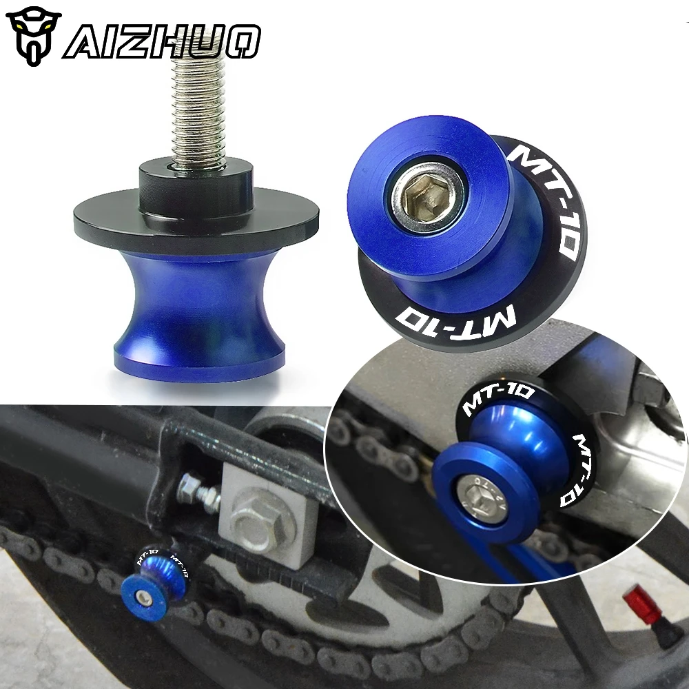 

MT10 Motorcycle Accessories 6MM CNC Aluminum Swingarm Spools Stand Screws Slider M6 For YAMAHA MT10 MT-10 MT 10 All Years 2020