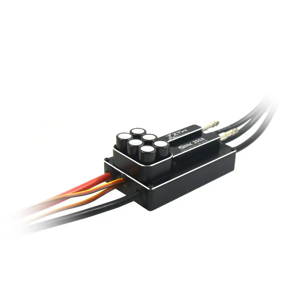 ZTW Seal ESC 90A/130A/160A/200A бесщеточный электронный регулятор скорости 2-8S SBEC 3A ESC для RC лодки гоночные детали для корабля
