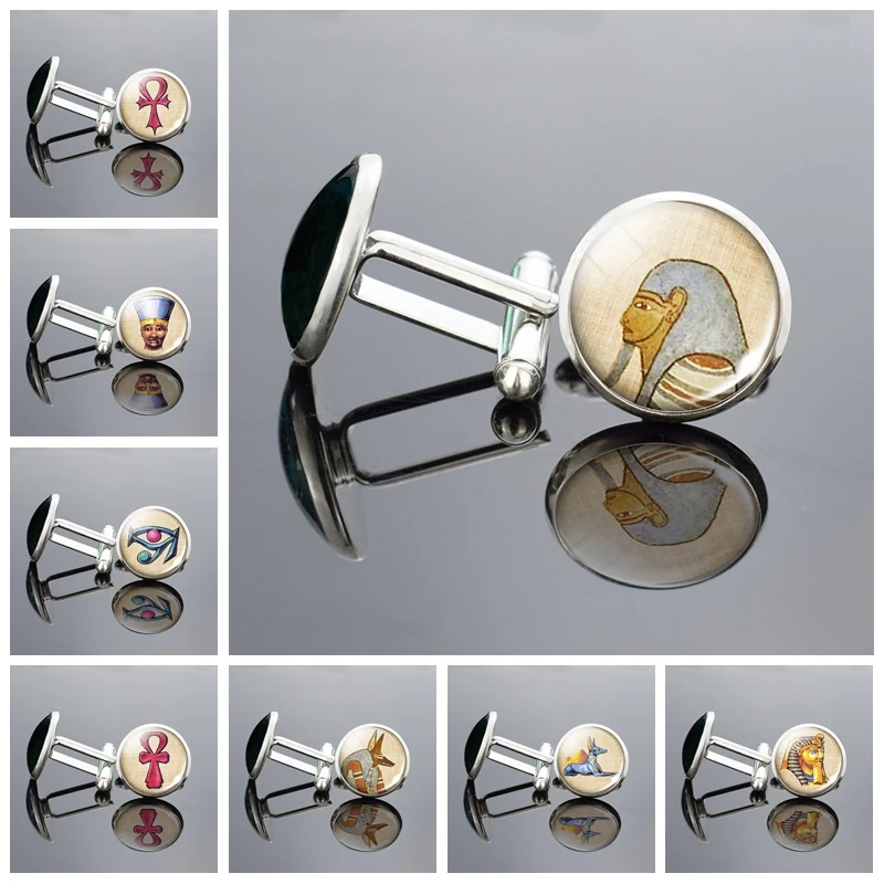 Египетский анкс Пирамида Фараона рубашка Запонки Древняя египетская культура