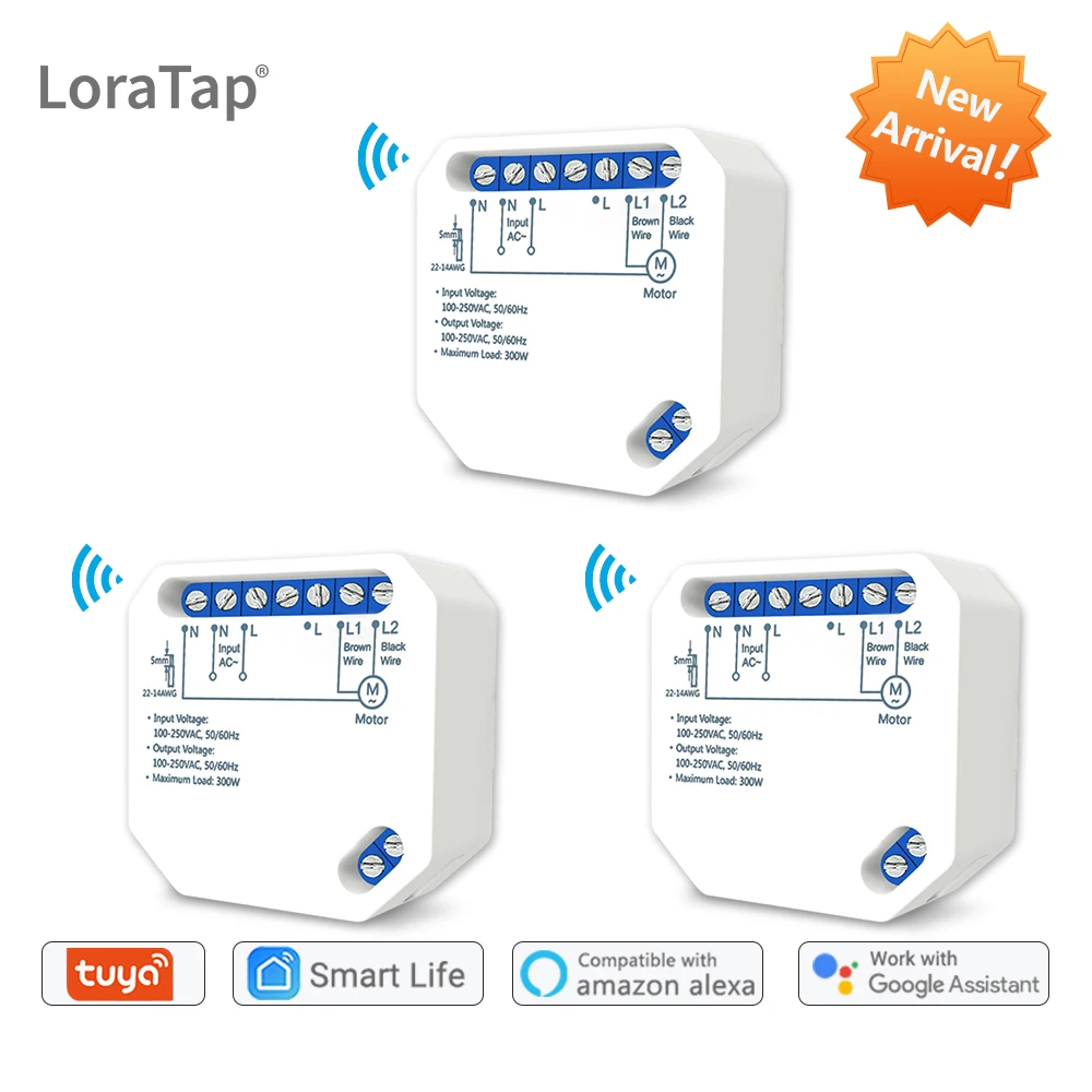 3 pieces Tuya Smart Life Wi-Fi занавес слепой переключатель модуль DIY умный дом для рольставни двигателя Google Home Amazon Alexa Голосовое управление - Цвет: 3 pieces
