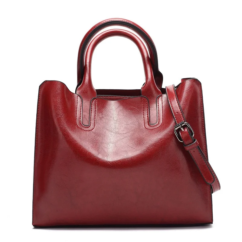 

2021 New Arrivals Women's Shoulder Bags For Female PU Leather Soft Surface Retro Simplicity Style Large Capacity Girl's Handbag