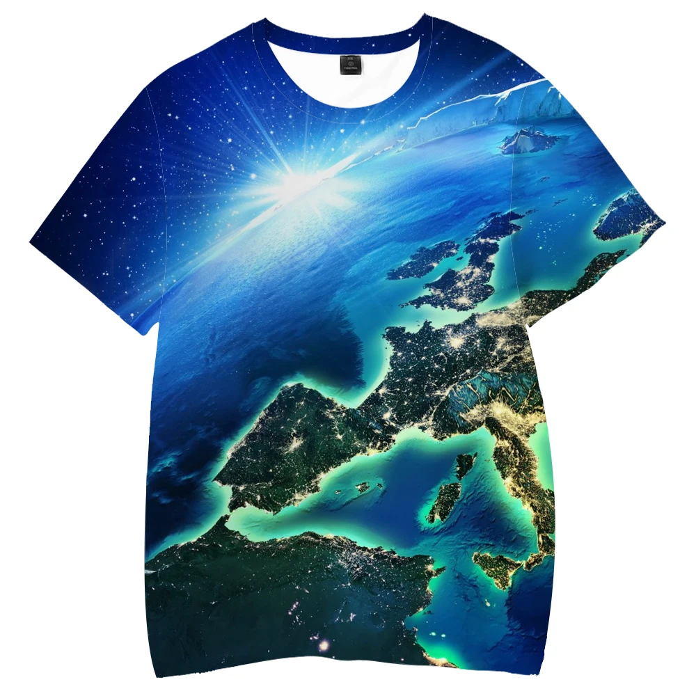 

Children's clothing Summer casual clothing Funny Nature Series 3D printed long sleeve T-shirt Fashion top for both boys girls