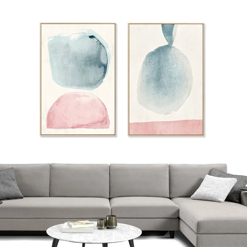 

Популярная абстрактная декоративная живопись для гостиной, спальни, подвесная живопись, фон для дивана, настенная живопись, розовый вход дл...