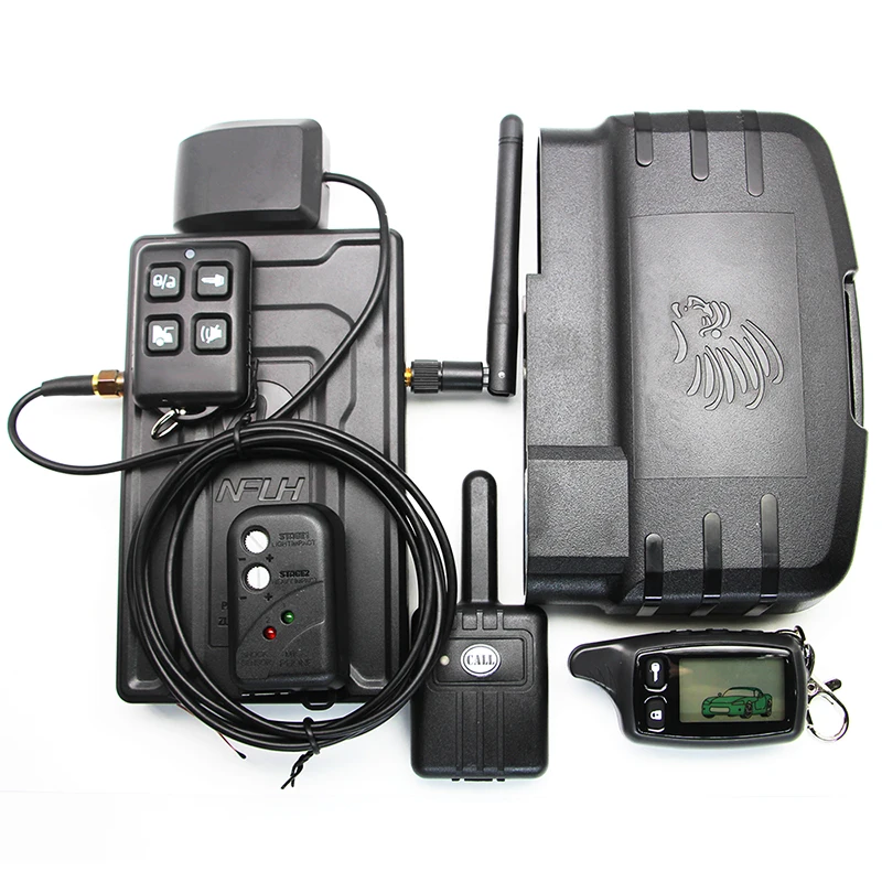 Русская версия TW9010 двухсторонняя Автомобильная сигнализация устройство